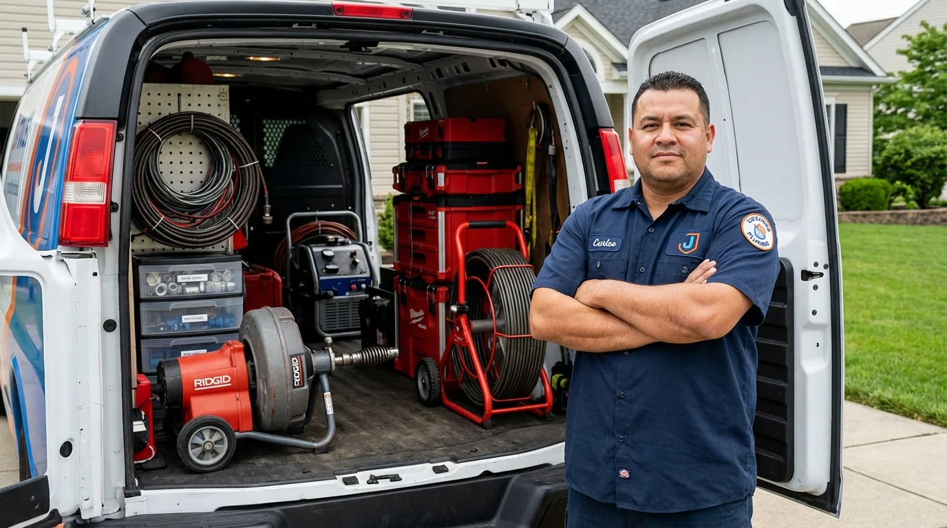 Professional drain cleaning equipment and Johns Plumbing LLC plumber in Ludowici