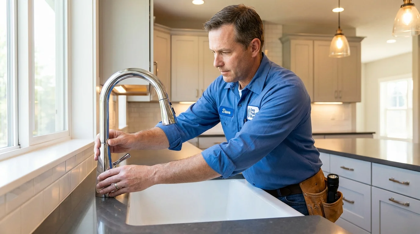 Kitchen faucet installation by Johns Plumbing LLC in Ludowici