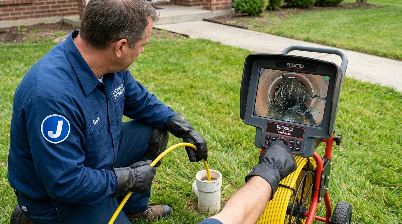 Sewer camera inspection being performed by Johns Plumbing LLC in Ludowici