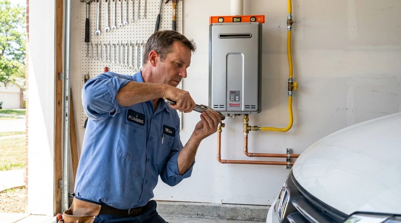 Tankless water heater installation by a Johns Plumbing LLC plumber in Ludowici